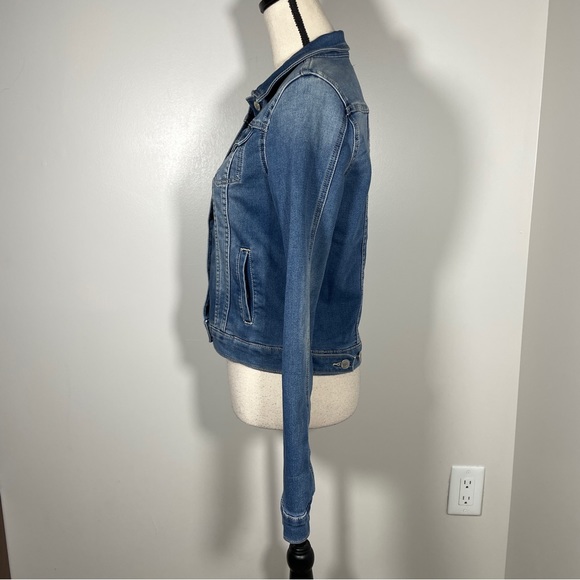 Eight Two Blue White Wash Collared Long Sleeve Denim Jacket SP - Picture 10 of 11